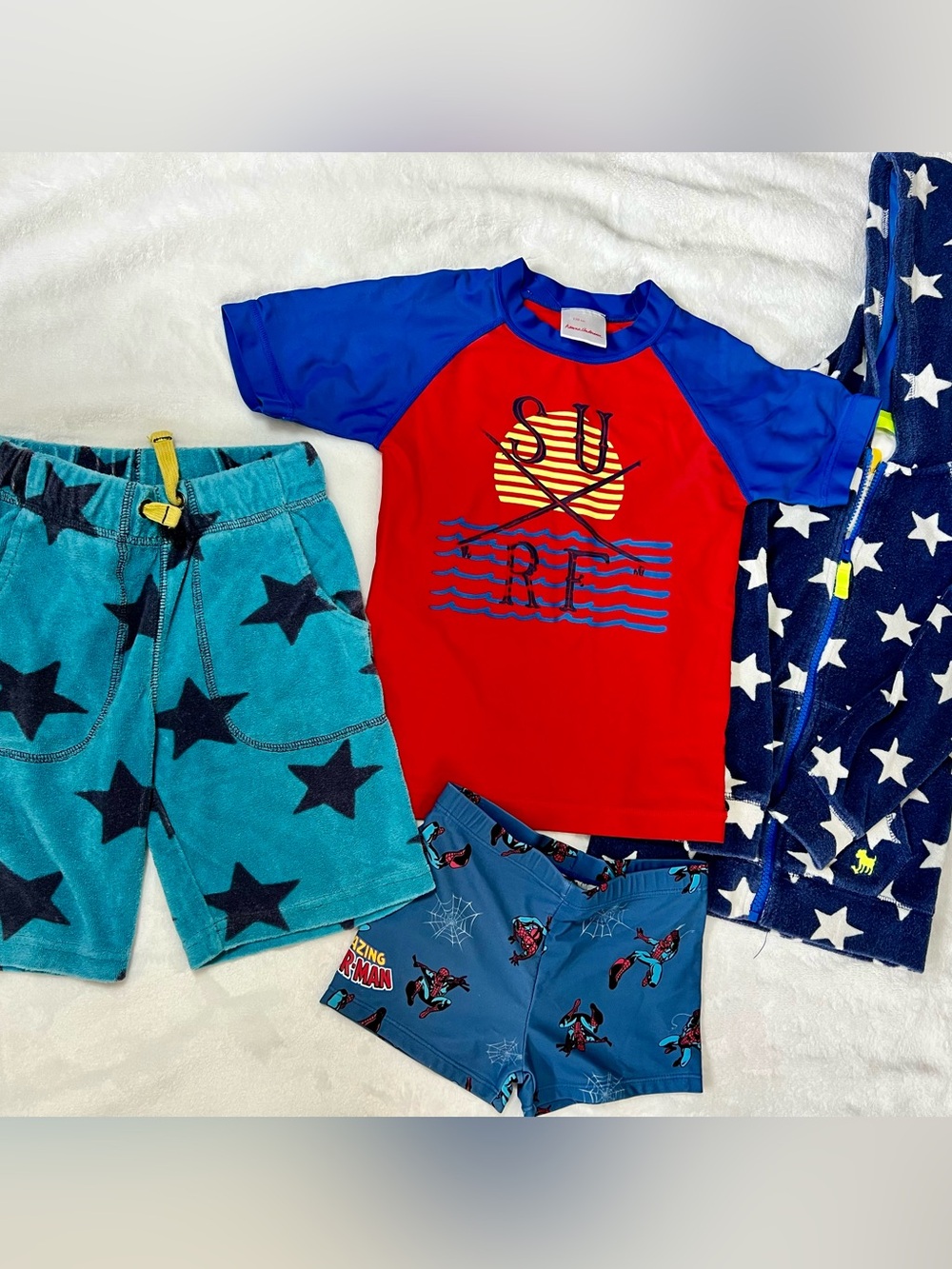 Mini Boden toweling Swim shorts bundle
